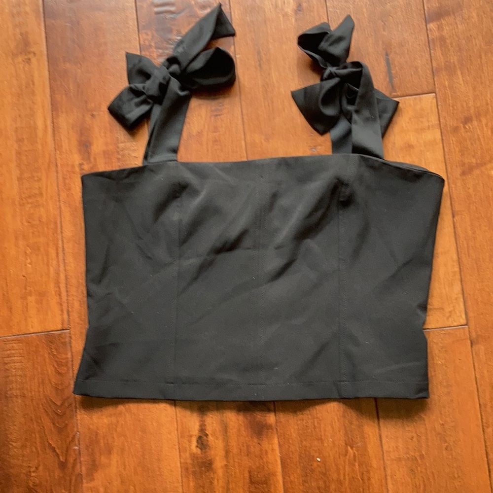 Topshop black tie tank US Size 12
